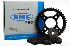 Kit relação de transmissao Fazer 150 2014 Aço 1045 41/14 428H X 116L - KMC PRO