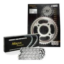 Kit relacao de transmissao Suzuki GSR 150i kit coroa + Corrente transmissao Maxx Premium