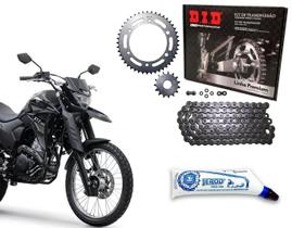 Kit Relação Did Daido Xtz Lander Tenere 250 + Graxa Branca Ano 2005 Até 2024