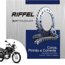 Kit Relação Factor 125 YBR 125 Transmissão Tração Riffel