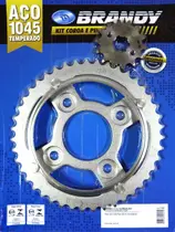 Kit Relação Honda CG 125 Fan 2014 Em Diante Brandy - Sem Corrente Kit Relação Honda CG 125 Fan 2014 Em Diante Brandy - Sem Corrente