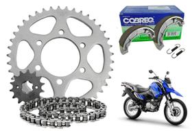 Kit Relação + Lona Freio Traseiro Xtz 150 Crosser De 2014 Ate 2019