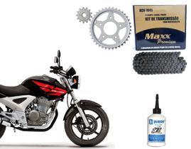 Kit Relação Maxx Cbx 250 Twister + 01 Óleo Grafitado Ano 2001 Até 2008