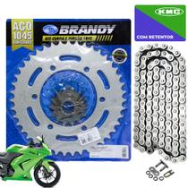 Kit Relação Ninja 250R/ Ninja 300 Com Retentor (Brandy+ Kmc)