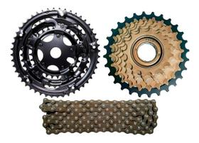 Kit Relação Para Bicicleta Com Marchas 18v/21v 3x 6v/7v Bike