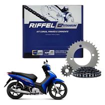 Kit Relação Riffel Biz 100 1998 Á 2005 Aço 1045