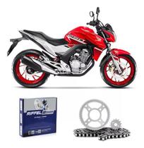 Kit Relação Riffel Cb 250 Twister 2015 Em Diante Aço 1045 Kit Relação Riffel Cb 250 Twister 2015 Em Diante Aço 1045