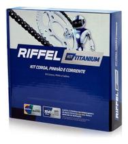 Kit Relação Riffel Cg 125 Titan 2000 A 2008 Titanium Aço 1045