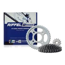 Kit Relação Riffel Titanium Para Suzuki KATANA 125 / YES 125 / GS125 Kit Relação Riffel Titanium Para Suzuki KATANA 125 / YES 125 / GS125