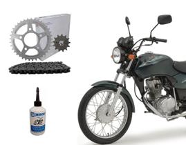 Kit Relação Scud Cg Titan Fan 125 + 01 Óleo Grafitado Ano 2000 Até 2008