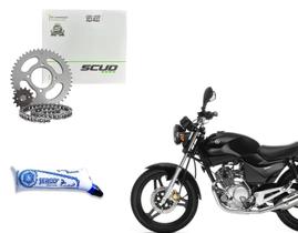 Kit Relação Scud Ybr Factor 125 + Graxa Branca Ano 2000 Até 2014