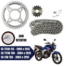 Kit Relação Titan 150 com Retentor - Honda CG Titan Fan 150 2004 a 2016 - Original - Envio Imediato Kit Relação Titan 150 com Retentor - Honda CG Titan Fan 150 2004 a 2016 - Original - Envio Imediato