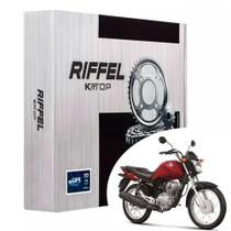Kit Relação Titan 150 Com Retentor Riffel Tração Transmissão