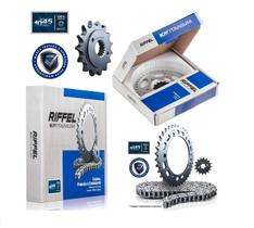 Kit Relação Tração Corrente Coroa Pinhão Riffel Aço 1045 Yamaha Xtz 250 Lander Tenere 250