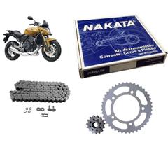 Kit Relação Tração Nakata Corrente Com Retentor Honda Cb 600 Hornet Ano 2008 ~ 2018 Aço 1045 - TM10195R