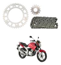 Kit Relação Tração Transmissão Com Retentor Fazer 250 2006 2007 2008 2009 2010 2011 2012 2013 2014 2015 2016 Modelo Original