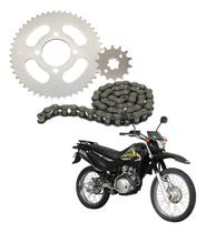 Kit Relação Tração Transmissão Xtz 125 2002 2003 2004 2005 2006 2007 2008 2009 2010 2011 2012 2013 2014 2015 2016 Modelo Original