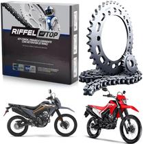 Kit relação transmissão 1045 com retentor riffel honda xr300l xr tornado 300 2024 2025 Kit relação transmissão 1045 com retentor riffel honda xr300l xr tornado 300 2024 2025