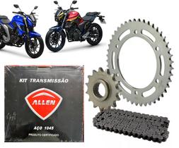 Kit Relação Transmissão aço 1045 Fz25 Fazer250 2018 a 2023 46 X 15 corrente 428HX 136L Kit Relação Transmissão aço 1045 Fz25 Fazer250 2018 a 2023 46 X 15 corrente 428HX 136L