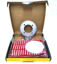 Kit relação transmissão biz 100 1993 a 2006 aço 1045 novo - 0153 Kit relação transmissão biz 100 1993 a 2006 aço 1045 novo - 0153