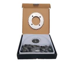 Kit relacao transmissao biz 110 110i bis 2016 em diante corrente pinhão coroa - 1195 Kit relacao transmissao biz 110 110i bis 2016 em diante corrente pinhão coroa - 1195