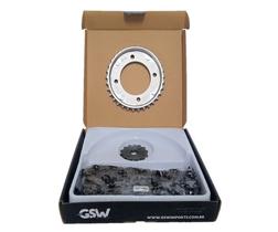 Kit relacao transmissao biz 110 110i bis 2016 em diante corrente pinhão coroa 1195