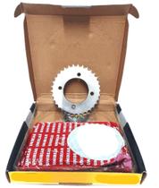 Kit relação transmissão biz 125 ks es ex injeção flex one aço 1045 - 0204
