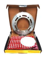 Kit relação transmissão bros 125 nxr 125 nxr125 bros ks es esd aço 1045 0205