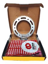 Kit relação transmissão bros 160 nxr es esdd esd xre 190 aço 1045 - 0598