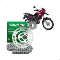 Kit Relacao Transmissão Bros 160 Xre 190 2015 a 2019 Com Retentor Prateado Kit Relacao Transmissão Bros 160 Xre 190 2015 a 2019 Com Retentor Prateado