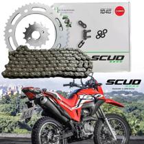 Kit Relação Transmissão Bros 160 Xre 190 Com Retentor Scud Kit Relação Transmissão Bros 160 Xre 190 Com Retentor Scud