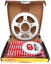 Kit relação transmissão cbx 200 strada cbx200 todos anos aço 1045 novo 0340 Kit relação transmissão cbx 200 strada cbx200 todos anos aço 1045 novo 0340