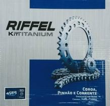 Kit relação transmissão cg 125 fan cg125 2009 a 2013 aço 1045 riffel 0497