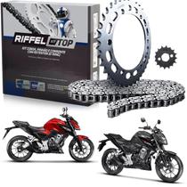 Kit Relação Transmissão Com Retentor Riffel Cb300f Twister 2023 2024 2025 Kit Relação Transmissão Com Retentor Riffel Cb300f Twister 2023 2024 2025