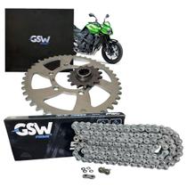 Kit Relação Transmissão - Coroa, Pinhão, Corrente Com Retentor - GSW - Kawasaki Z750 (2008-2012)