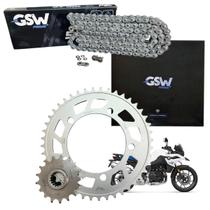 Kit Relação Transmissão Corrente C/ Retentor GSW - Bmw F 750gs, F 850gs, F 850gs Adventure- 44/17t (525h-122l)
