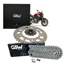 Kit Relação Transmissão Corrente C/ Retentor GSW - Honda Cb650r Cb650f 2014-2024 - 42/15t (525h122l)