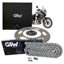 Kit Relação Transmissão Corrente C/ Retentor GSW - Honda Transalp Xl 700 (2011-2014) - 47/15t (525h118l)