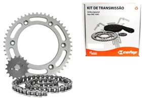 Kit Relação Transmissão Corrente Coroa Pinhão Cofap Nxr Bros 125 150 De 2003 Ate 2015