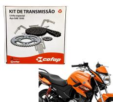Kit Relação Transmissão Corrente Coroa Pinhão Cofap Ys Fazer 150 Ed Sed Flex De 2013 Ate 2017