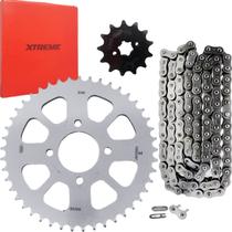 Kit Relação Transmissão Dafra Apache 200 Rtr 2017 a 2026 Reforçado Vaz+Tmac Kit Relação Transmissão Dafra Apache 200 Rtr 2017 a 2026 Reforçado Vaz+Tmac