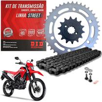 Kit relação transmissão did street c/ retentor honda xr 300l tornado 300 2024 2025
