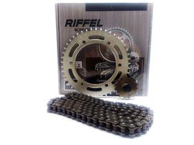 Kit Relação Transmissão Fazer 250 Riffel C/Ret. Aço 1045 Kit Relação Transmissão Fazer 250 Riffel C/Ret. Aço 1045