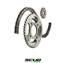 Kit Relação Transmissão Honda BIZ 125 2006 até 2019 (aço 1045) - Scud