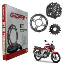 Kit Relação Transmissão Honda Cg Titan 150 Fan 150 Cargo 150 2004 A 2016 Aço 1045 Original