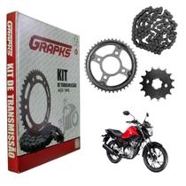 Kit Relação Transmissão Honda Cg Titan 160 CG Fan 160 CG Cargo 160 CG Start 160 Aço 1045 Original