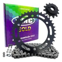 Kit Relacao Transmissao Kmc Gold Xre300 C/retentor Aco1045 Kit Relacao Transmissao Kmc Gold Xre300 C/retentor Aco1045