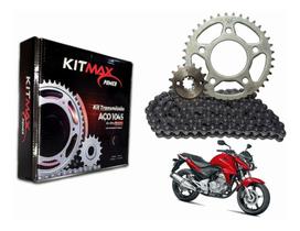 Kit relação transmissão NXR 150 aço 1045 - Kit max Kit relação transmissão NXR 150 aço 1045 - Kit max