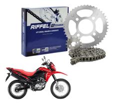 Kit Relação Transmissão Nxr 160 Bros 2016 2017 2018 2019 2020 2021 2022 2023 2024 2025 Riffel