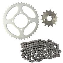 Kit Relação Transmissão para Moto Yamaha YBR 125 Factor 125 Aço 1045 Original Yamaha 43X14X428HX128L Garantia Grapks